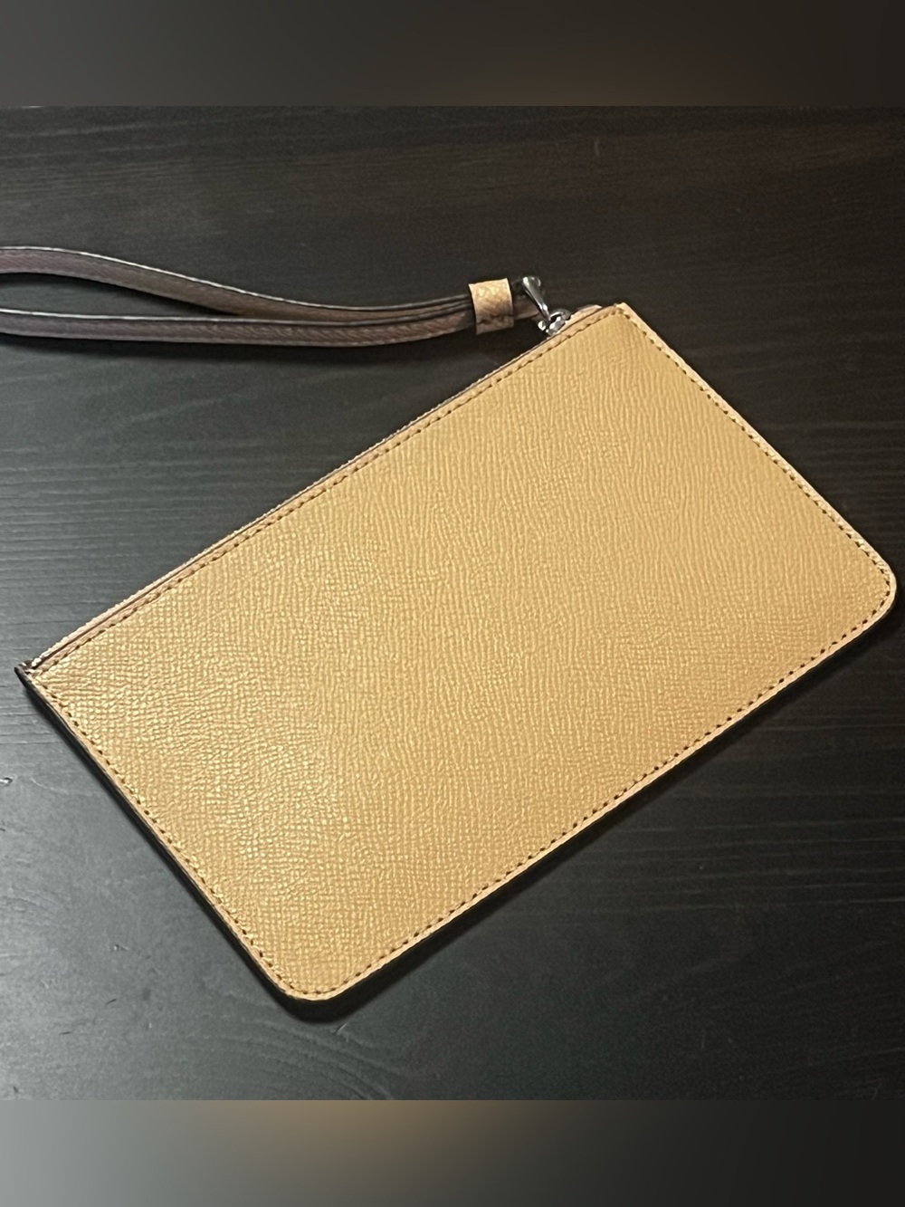 Coach Gold Glitter Corner Zip Wristlet Sparkle Wallet Clutch NWOT - Picture 6 of 7